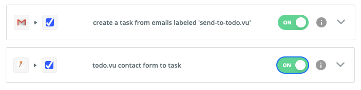 Use todo,vu's open Add-Task API to have tasks created automatically for you from web forms and more.